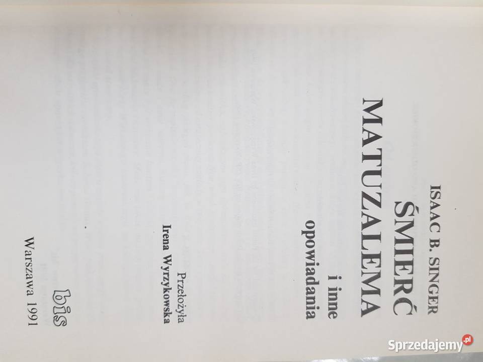 Śmierć Matuzalema i inne opowiadania Isaac sprzedam