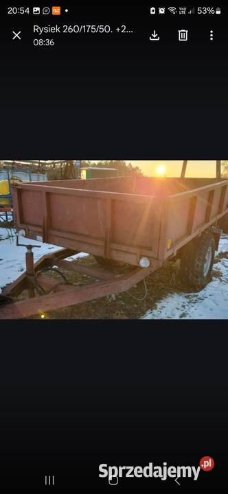 Przyczepa wywrotka Agromet zarejestrowana Siedlce