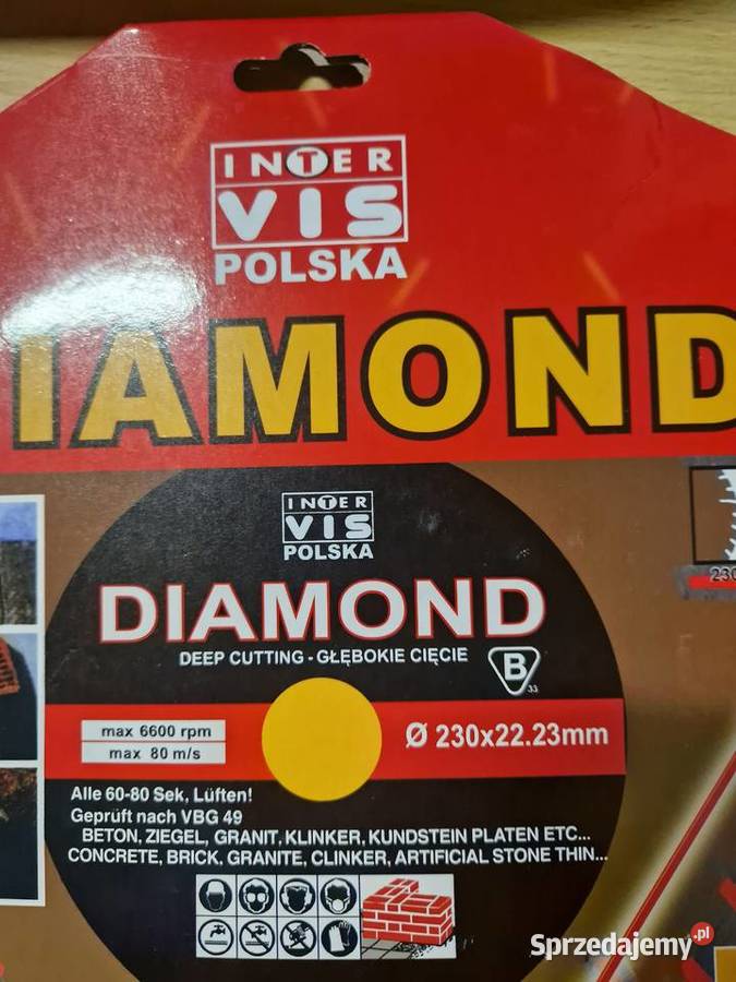 INTERVIS 230mm x 223mm TARCZA DO BETONU GŁĘBOKIE Pozostałe Głogowa