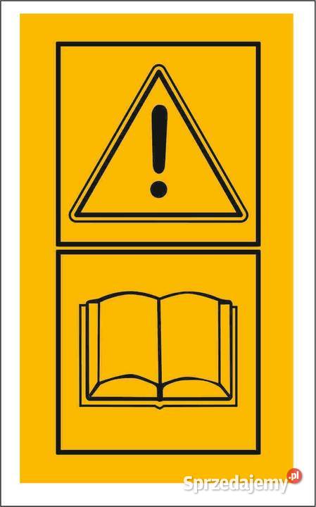 Naklejki na maszyny żółte piktogram bhp 5 x 9 Kamionna