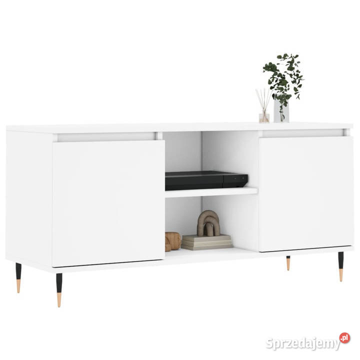 Szafka pod TV biała 104x35x50 materiał Warszawa