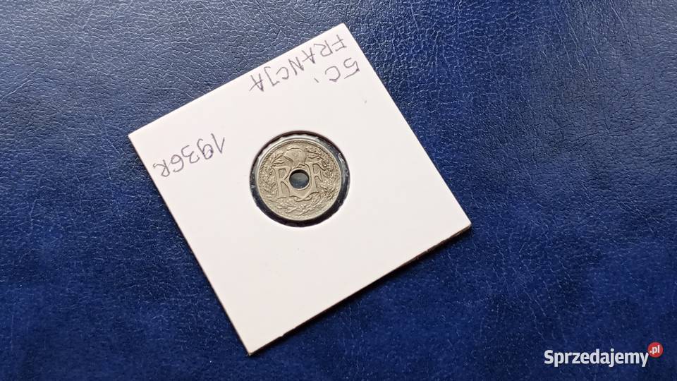 Stare monety 5 centym 1936 Francja podkarpackie Lesko sprzedam