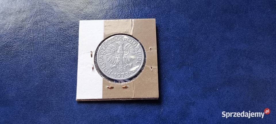 Stare monety 5 złotych 1973 Rybak PRL Polska Lesko
