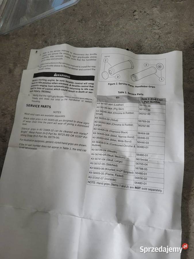 HARLEY DAVIDSON OEM RĄCZKA MANETKI MANETKA wielkopolskie