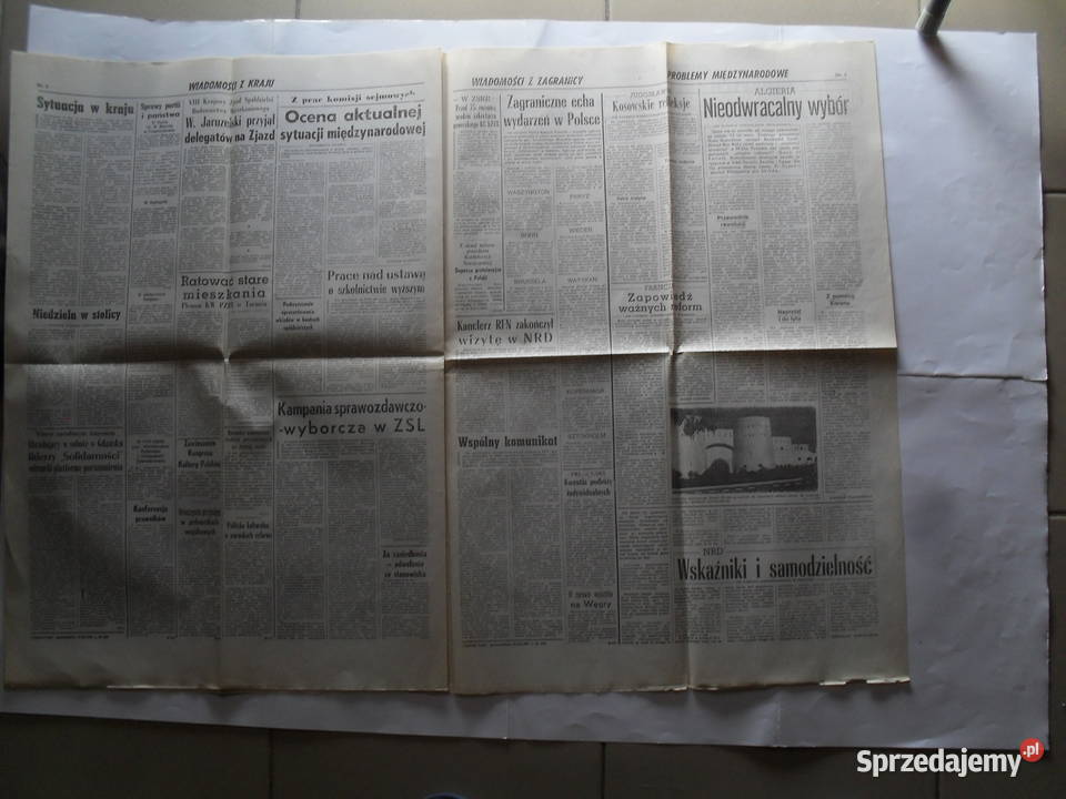 Trybuna Ludu 14 Grudnia 1981 r Ogłoszenie Stanu dolnośląskie Wrocław