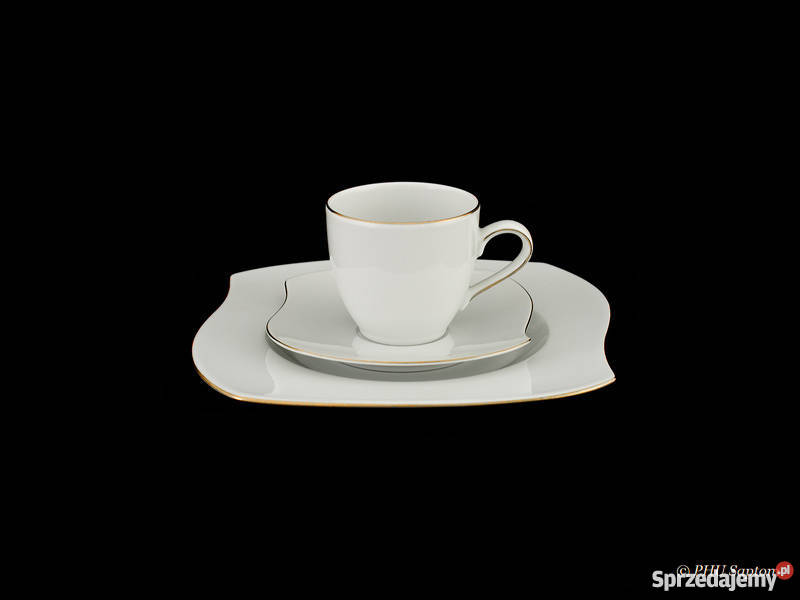 Serwis do kawy Tryton Pluton 12osobowy porcelana Wałbrzych