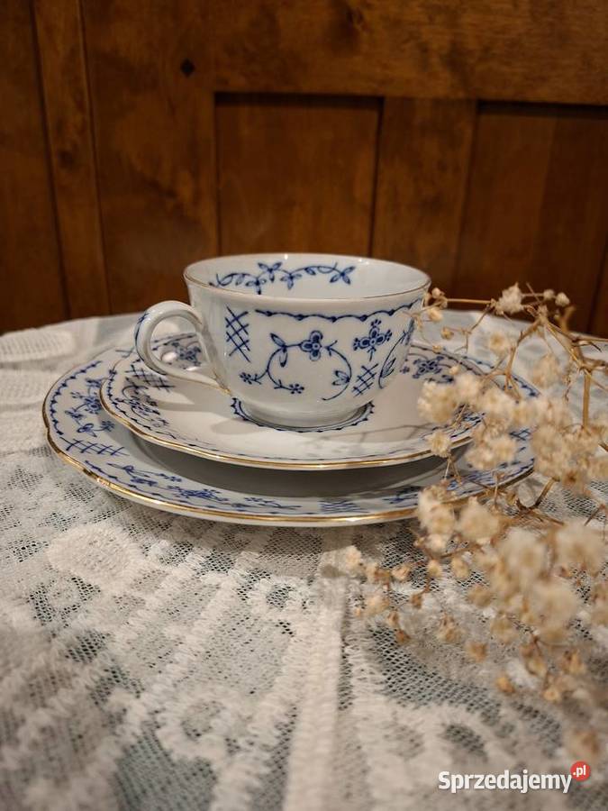 Zestaw porcelany wzór słomkowy mazowieckie Jaktorów-Kolonia