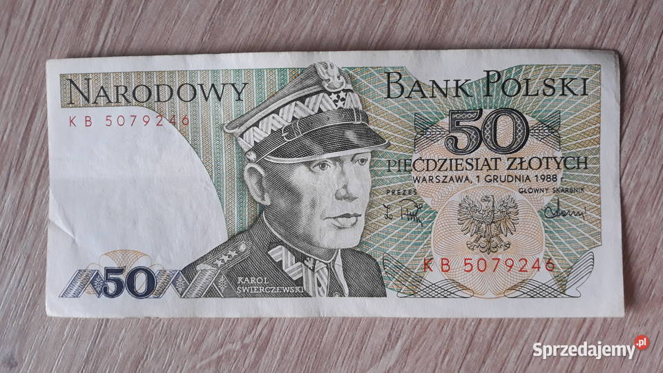 50 złotych 1 XII 1988 r seria KB 1