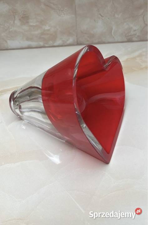 Lampka Oliwna Z czerwonego szkła W kształcie Gdańsk