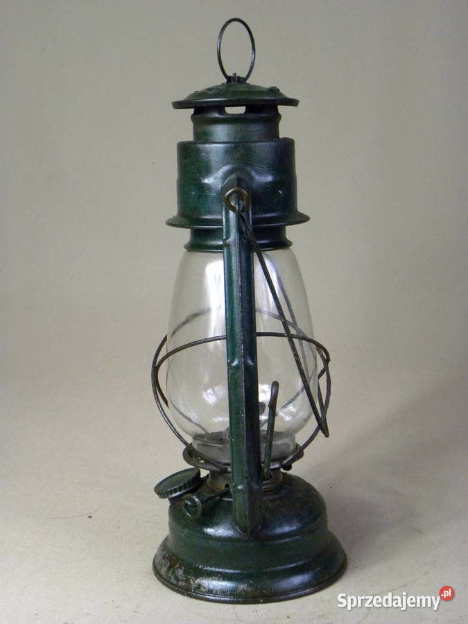 Polska duża lampa naftowa Jupiter 2 zieleń Legnica sprzedam