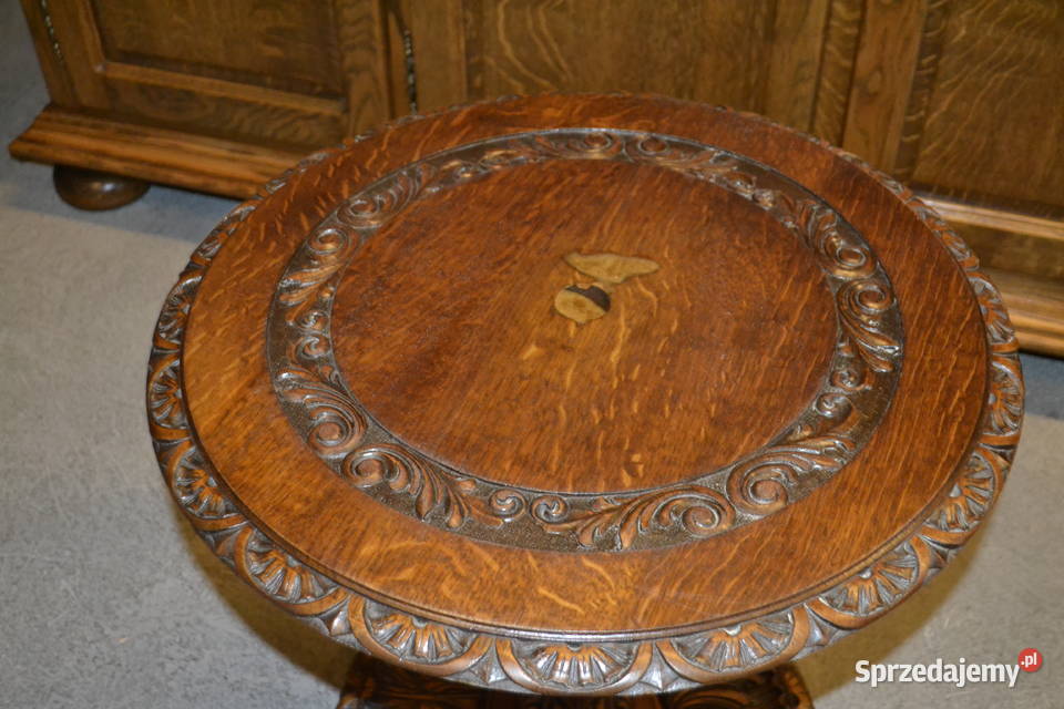 stolik kwietnik rzeźbiony Meble Będzin