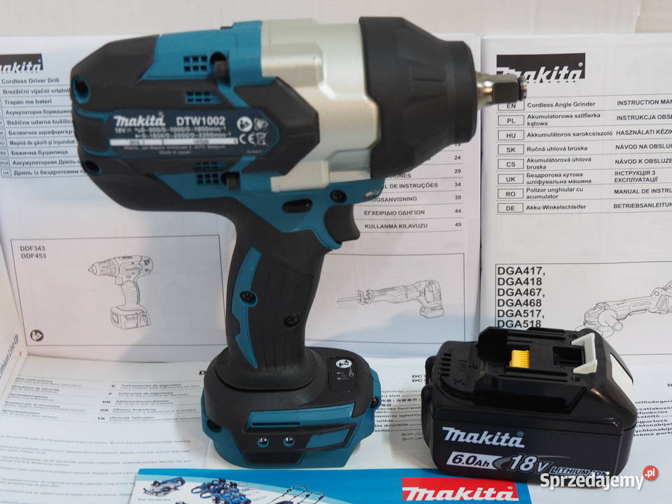 MAKITA DTW 1002 klucz udarowy 1600Nm bateria 6ah