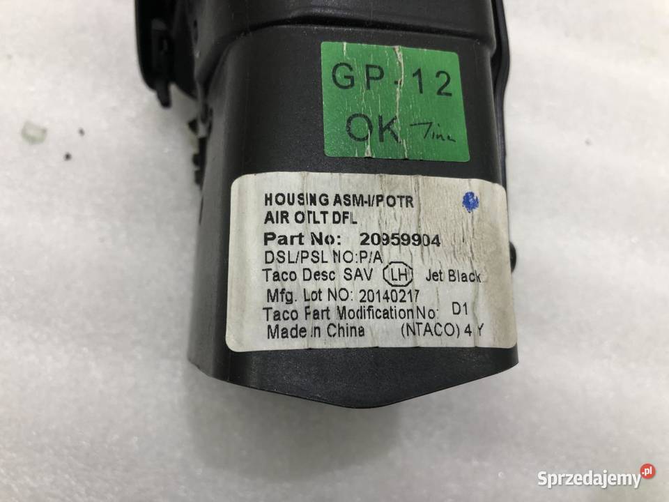 KRATKA NAWIEWU LEWA OPEL INSIGNIA A 20959904 Kratki nawiewu sprzedam