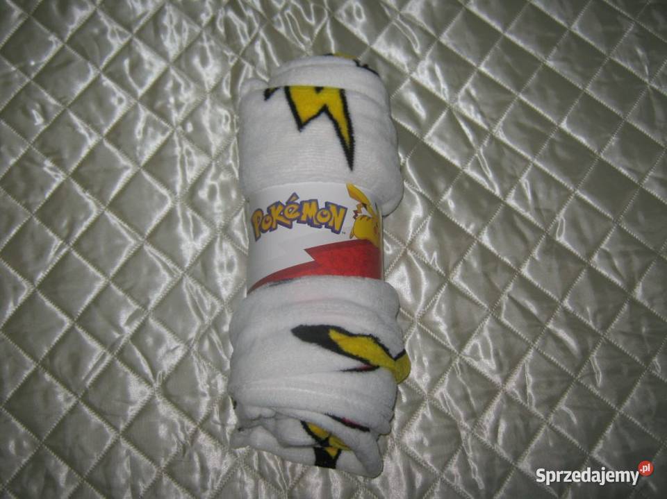 Dwa Kocyki Pokemon i Granatowy i Poduszka Nowe Pościel i kocyki Baranowo sprzedam