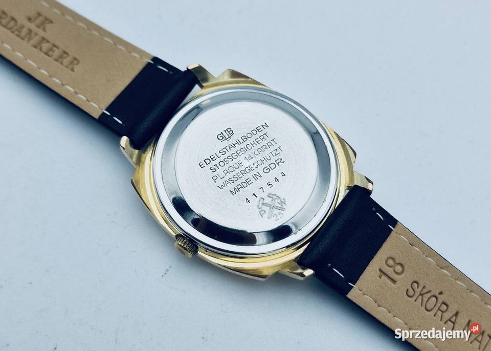 Pozłacany zegarek GLASHUTTE SPEZIMATIC 26 rubis Zegarki Grudziądz sprzedam