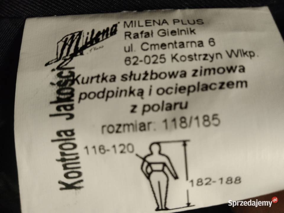 Kurtka służbowa zimowa Policja Toruń