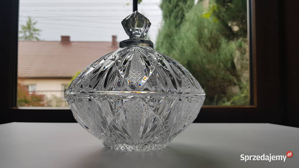 Kryształowa bomboniera kryształ PRL Dąbrowa Górnicza