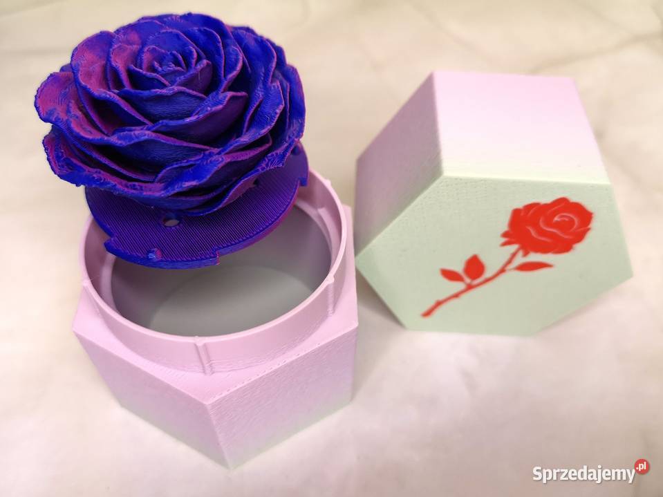 Pudełko zapachowe z różą 3D elegancki pojemnik Dom i Ogród Kielce