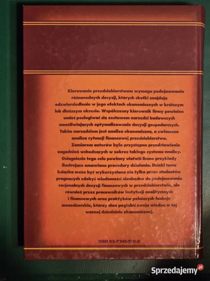 Analiza finansowa w zarządzaniu zachodniopomorskie Gryfice sprzedam