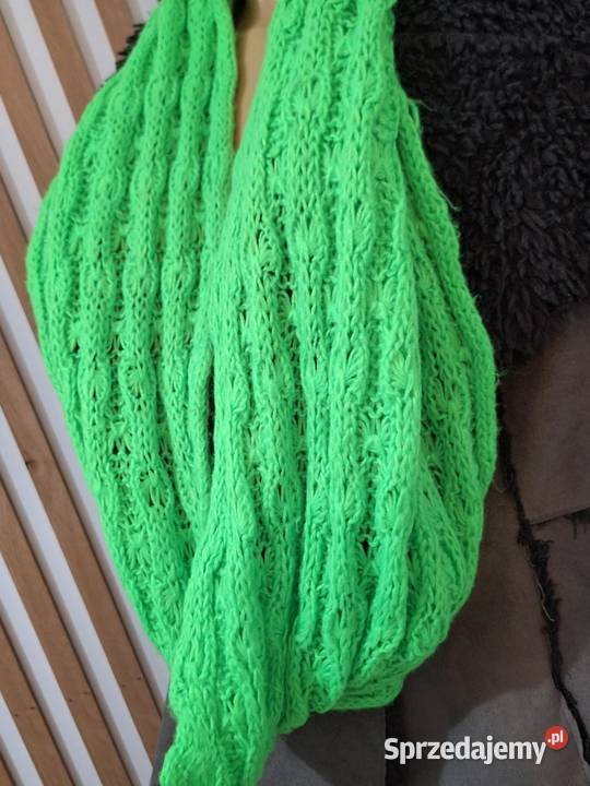 Szalo komin neon seledyn