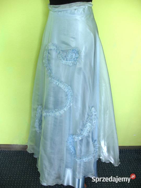Spódnica maxi szyfon i satyna 38 M pas 70 Siedlce