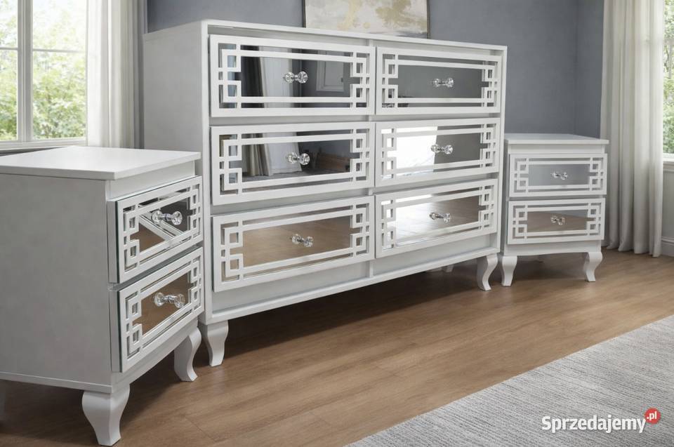 Zestaw Komoda 1202 szafki nocne 40x35 Glamour Nowy Sącz