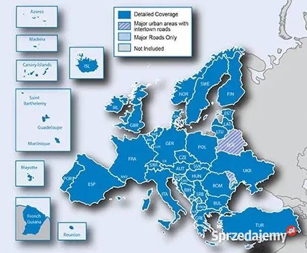 Mapa do nawigacji Europa Kenwood Garmin DNX KNA