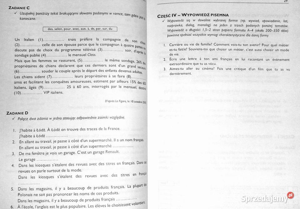 Język francuski Tematy i zagadnienia maturalne Rok wydania 2002 Chełm