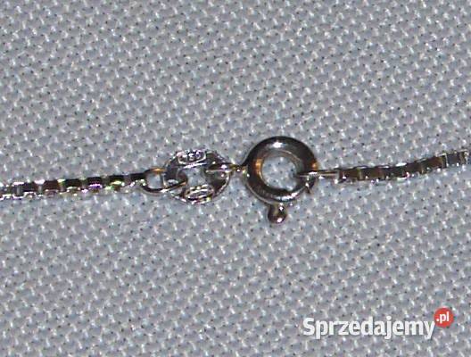 Łańcuszek ze złota białego 18K Kostka 43 45g Łańcuszki