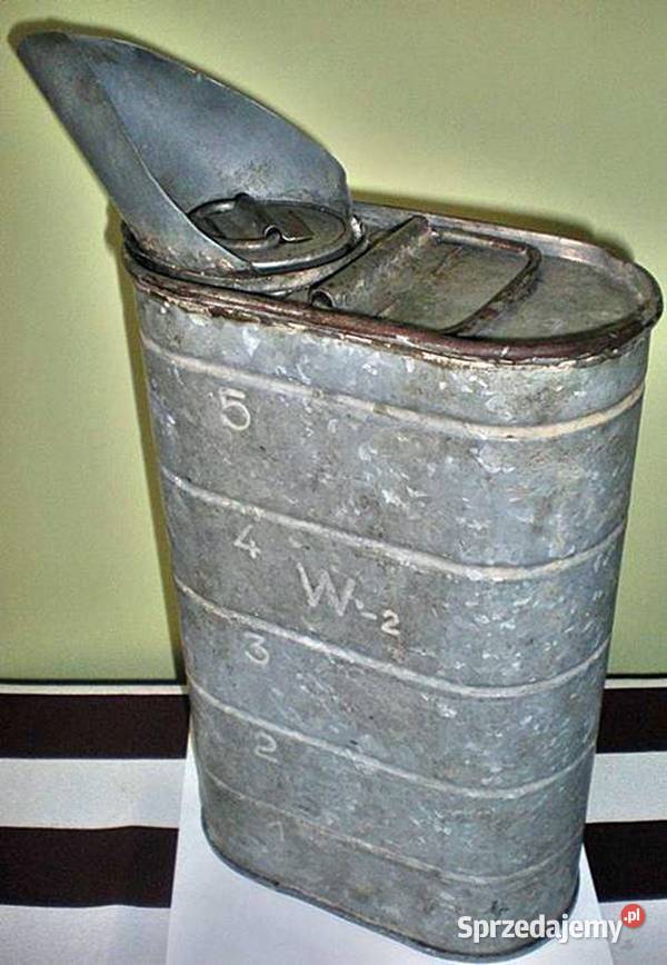 Pojemnik metalowy cynkowy W2 5 litrów z PRL Ostrów Wielkopolski