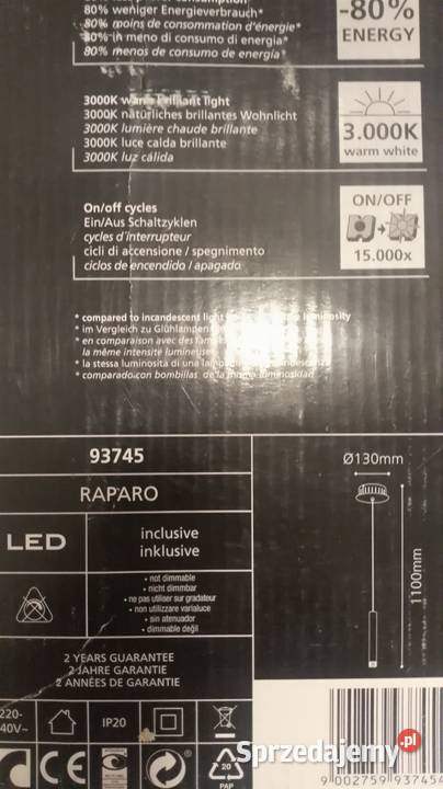 Nowa lampa wisząca i sufitowa Komplet firmy Eglo Oświetlenie Warszawa