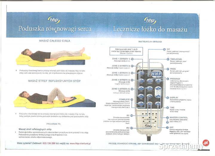 Niemiecki Materac Masujący HHP Sprzęt i urządzenia do masażu Łomianki