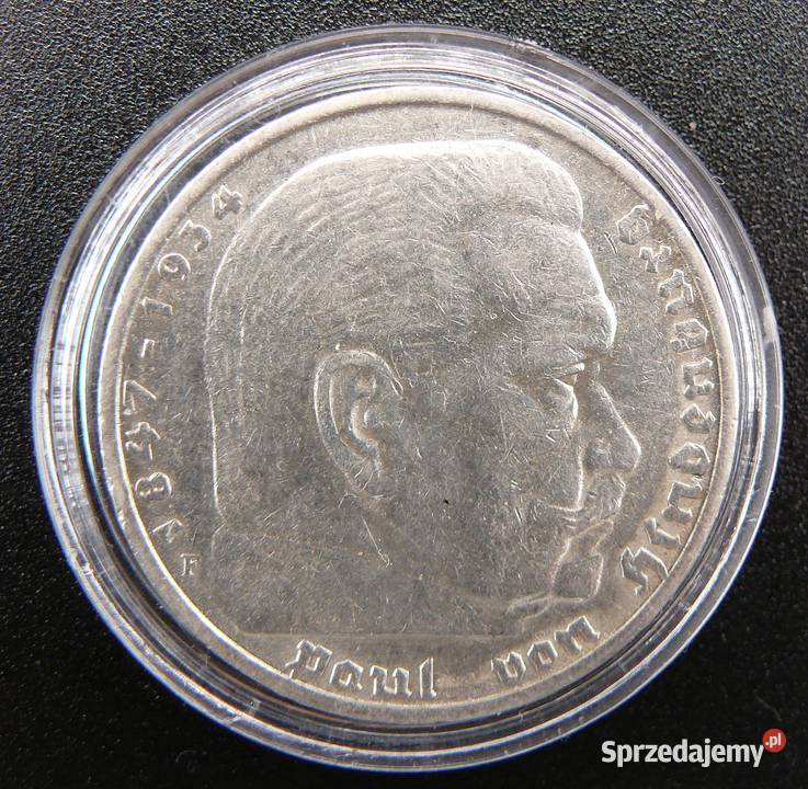 5 Reichsmark 1935 Hindenburg F Niemcy dolnośląskie Szklarska Poręba