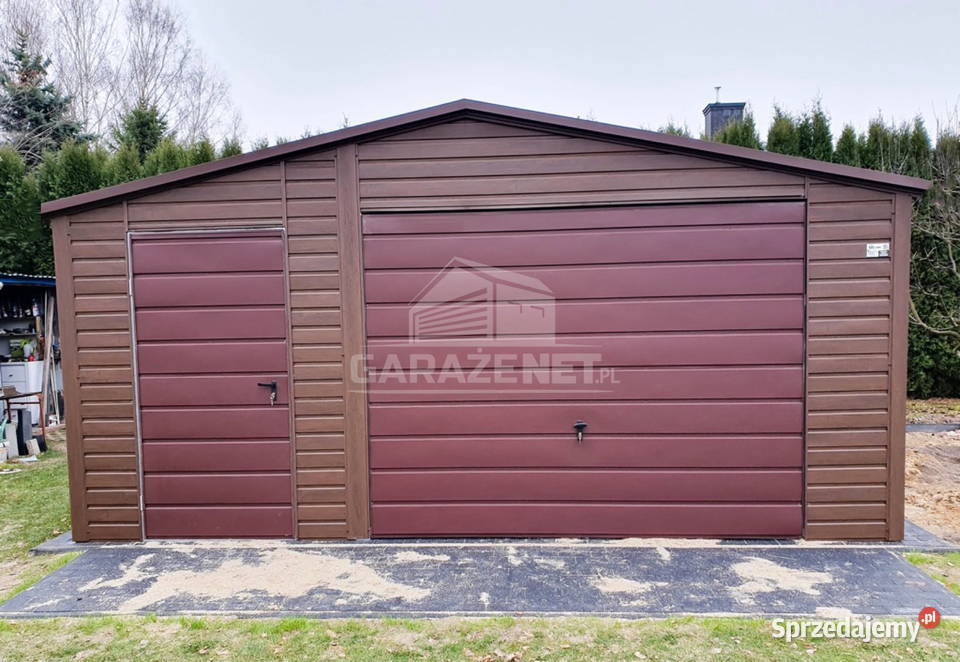 GARAŻ BLASZANY 55x6 m BRAMA UCHYLNA Domki narzędziowe Łapanów