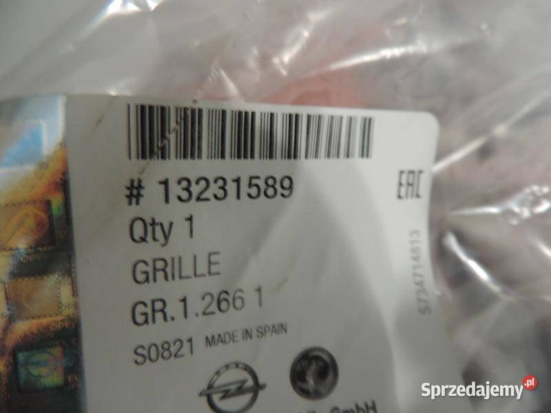 KRATKA ZDERZAKA PRZÓD OPEL CORSA D 13231589 NOWA kujawsko-pomorskie