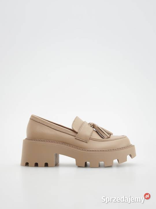 Buty Reserved 39 beżowe skóra loafersy mokasyny inna zachodniopomorskie Szczecin