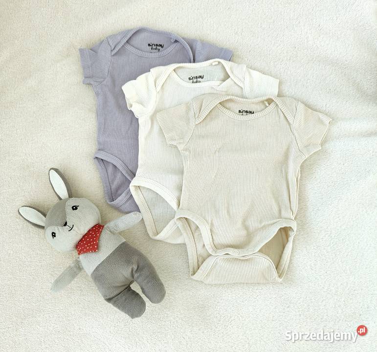 Body 3 pack Sinsay 56 noworodek newborn bawełna zachodniopomorskie Szczecin