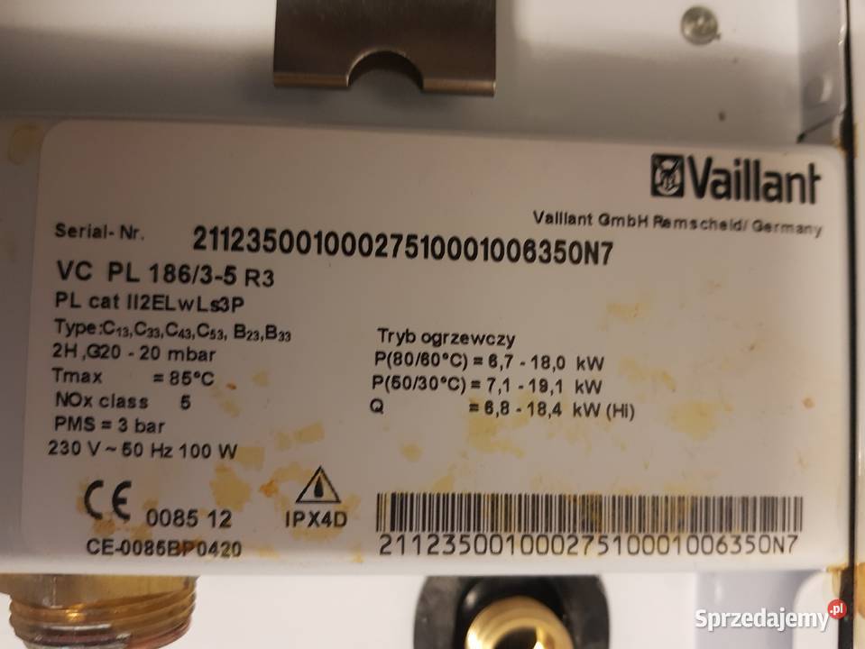 Vaillant na części z różnych modeli pieców małopolskie