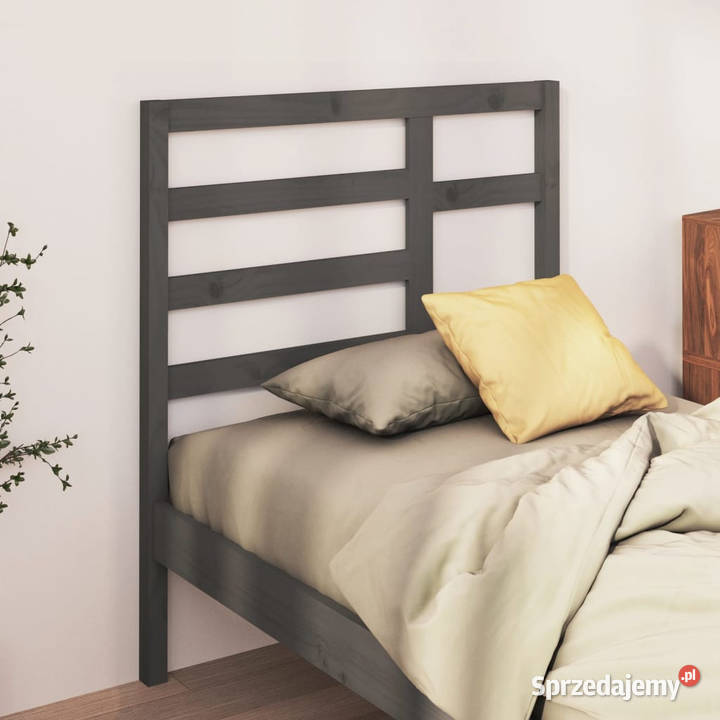 Wezgłowie łóżka szare 81x4x104 lite drewno sprzedam