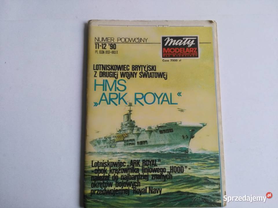 Mały Modelarz 11121990 Lotniskowiec HMS ARK Modelarstwo Dąbrowa Górnicza