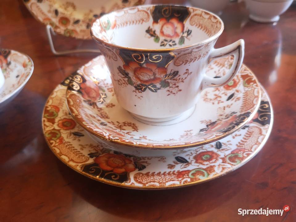 Filiżanka z talerzykiem Sygnowana England Gdańsk