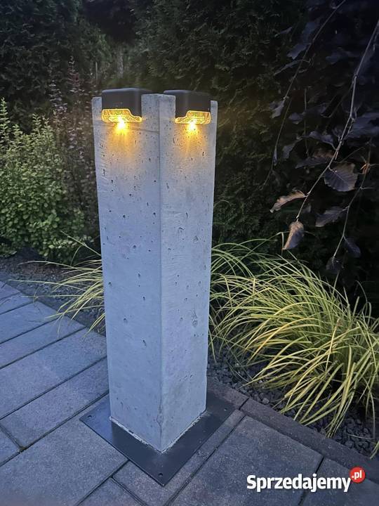 lampa betonowa ogrodowa 15x15x65 szary podkarpackie Grabiny