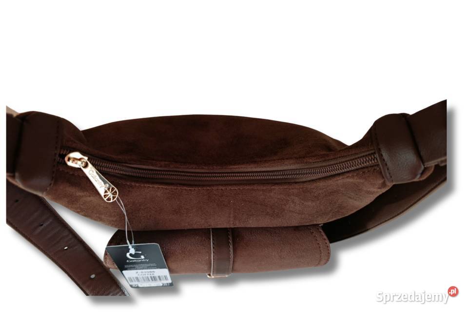 Brązowa torebka damska z szerokim paskiem