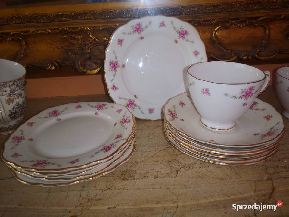 Filiżanka z talerzykiem deserowym Royal Osborne Porcelana i szkło Gdańsk