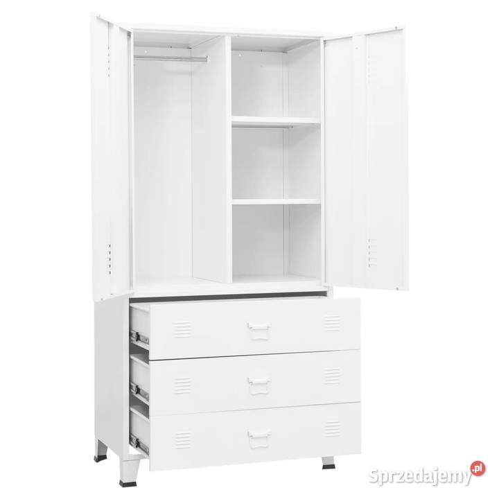 Szafa industrialna biała 90x50x180 metalowa