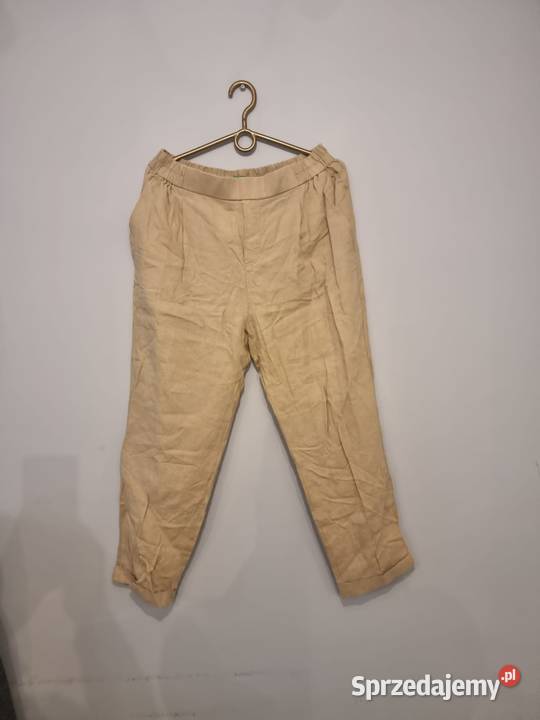 Damskie lniane spodnie United Colors of Benetton Kraków