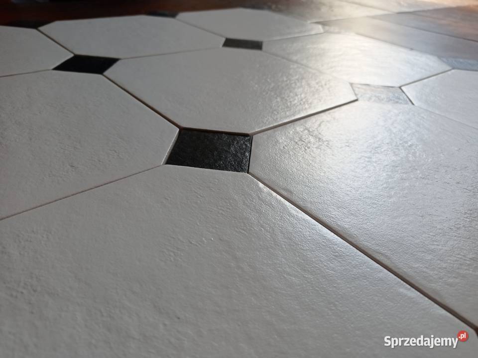 Modern white bianco gres octagon 20x20 G2 Budownictwo i akcesoria Opoczno