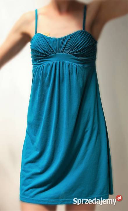 Sukienka letnia HM 36 S morska zieleń wiskoza