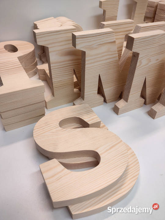 litery drewniane Inicjały ślubne wesele ślub
