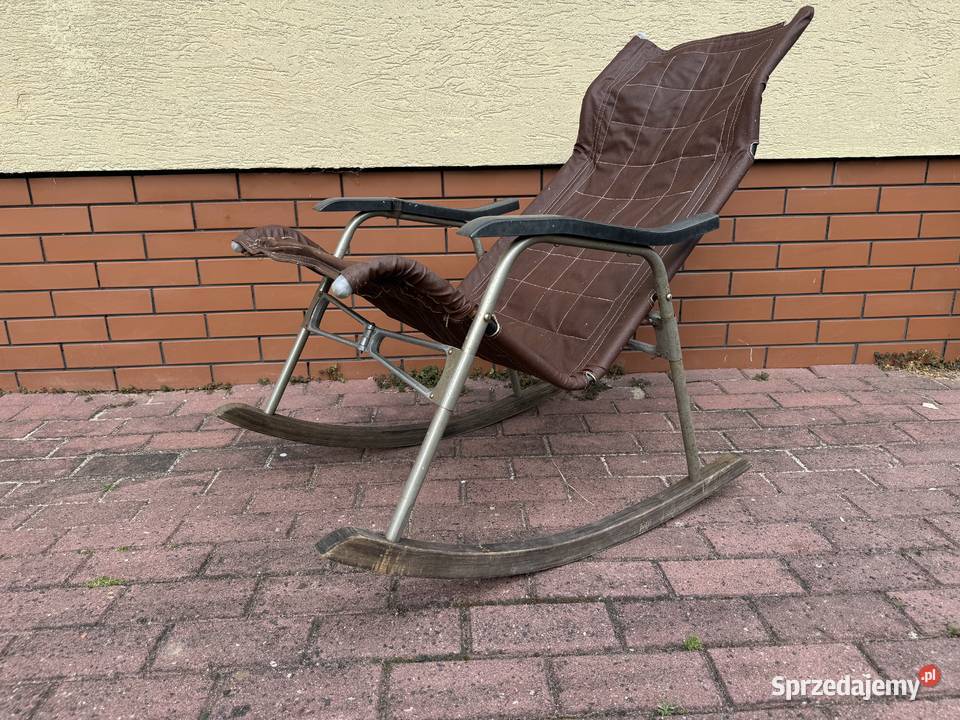 Fotel bujak na biegunach retro PRL vintage art Fotele mazowieckie